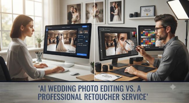 Ai Wedding Photo Editing vs. A Professional Retoucher Service