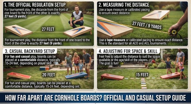 How Far Apart Are Cornhole Boards