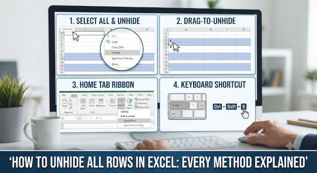 How to Unhide All Rows in Excel