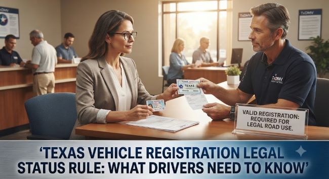 Texas Vehicle Registration Legal Status Rule