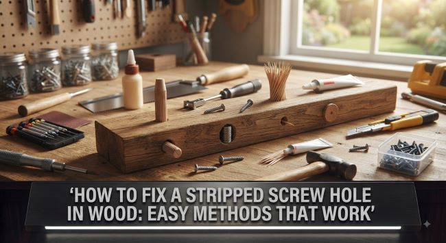How to Fix a Stripped Screw Hole in Wood