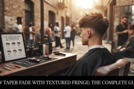 Low Taper Fade with Textured Fringe