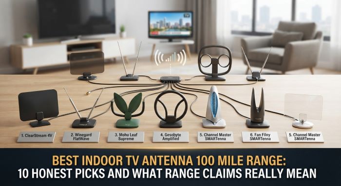 Best Indoor TV Antenna 100 Mile Range