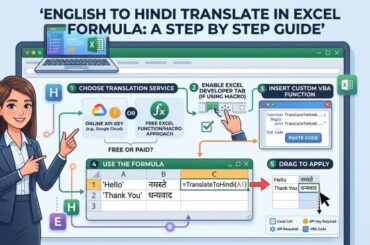 English to Hindi Translate in Excel Formula