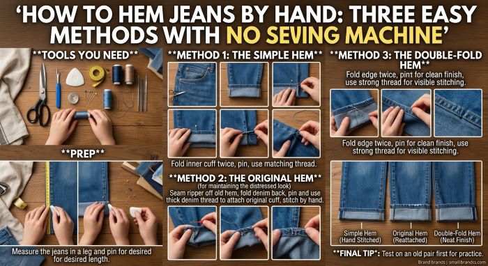 How to Hem Jeans by Hand