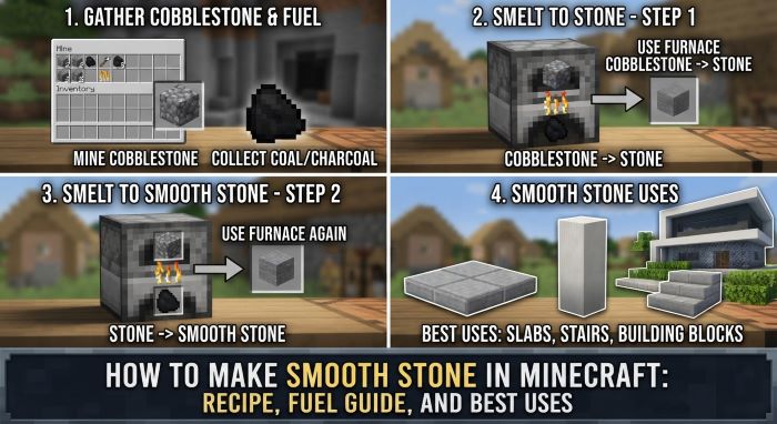 How to Make Smooth Stone in Minecraft