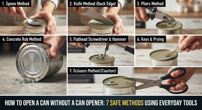 How to Open a Can Without a Can Opener