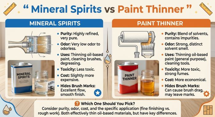 Mineral Spirits vs Paint Thinner