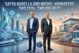 Satya Nadella and Michel Vounatsos