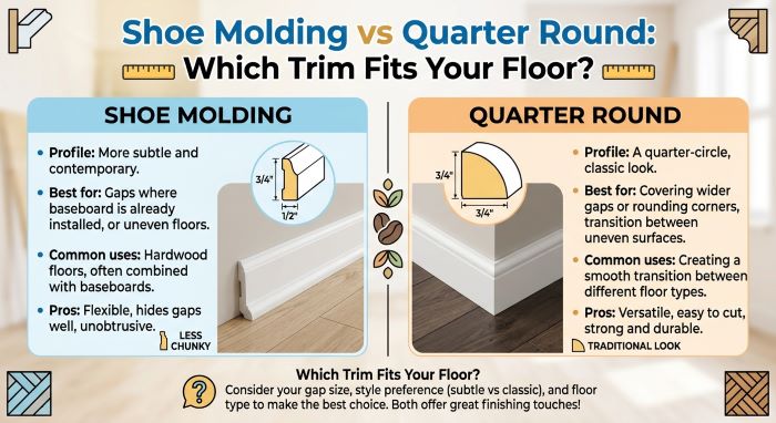 Shoe Molding vs Quarter Round